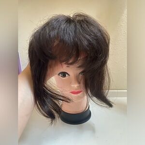 Human Hair Clip-in Bang Natural Black